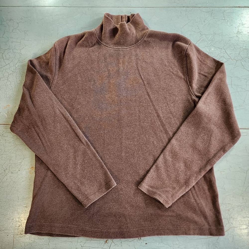Pendleton Shirt Adult Large Brown Long Sleeve Casual Outdoor Mock Neck Womens